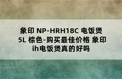 象印 NP-HRH18C 电饭煲 5L 棕色-购买最佳价格 象印ih电饭煲真的好吗